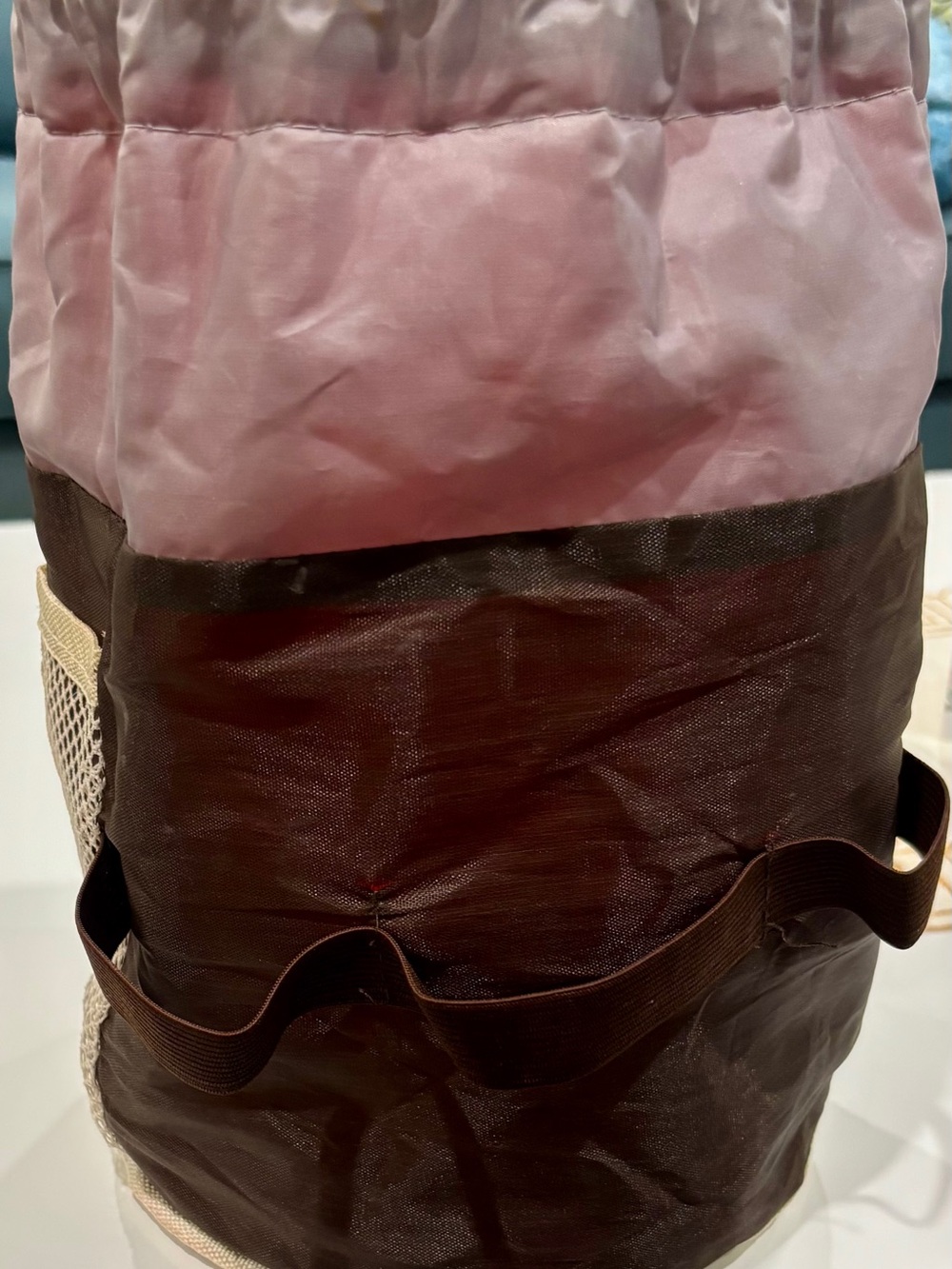 Large Travel Drawstring Barrel Bag with Drawstring Closure & Small Zipper Pouch - Picture 4 of 4